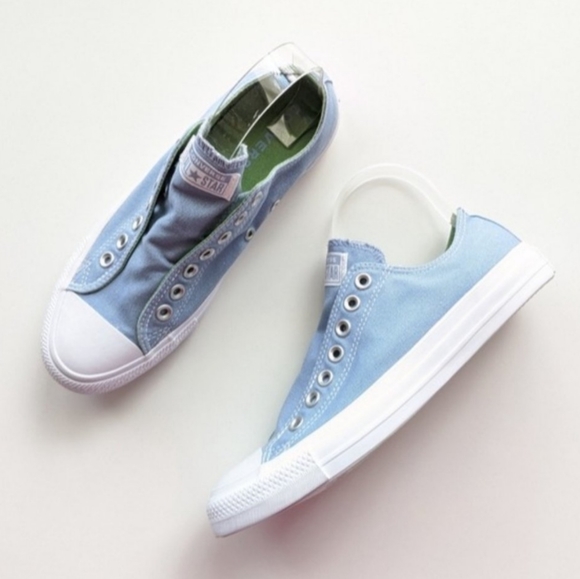 Converse Shoes - Converse CTAS Slip Indigo Fog Peat Moss Blue Green White Women's 6